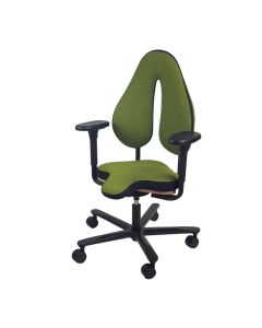 Popello MS Ergonomisk Kontorstol med Specialsæde og 3D-bevægelighed - her ses i en ærtegrøn farve ("!AK005 - Algebra")